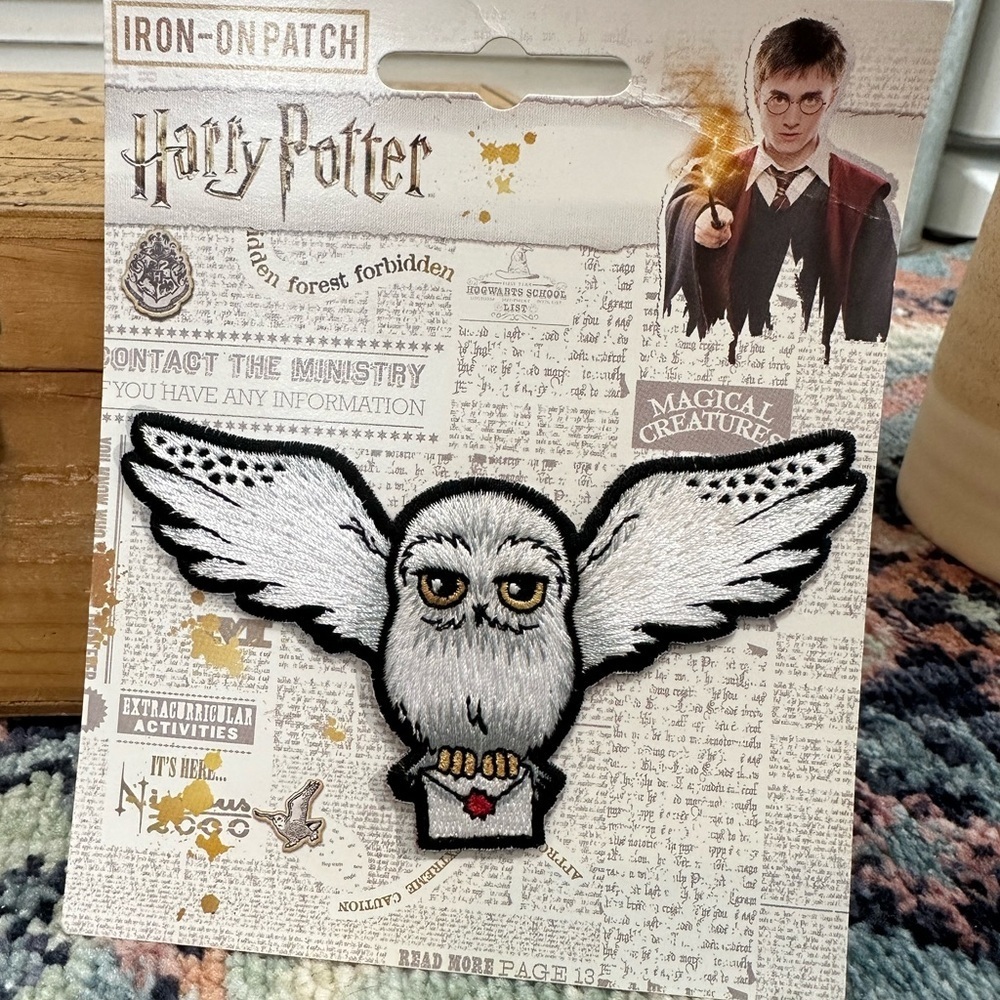 New Harry Potter Hedwig the Owl Iron-On Patch Embroidered Patch